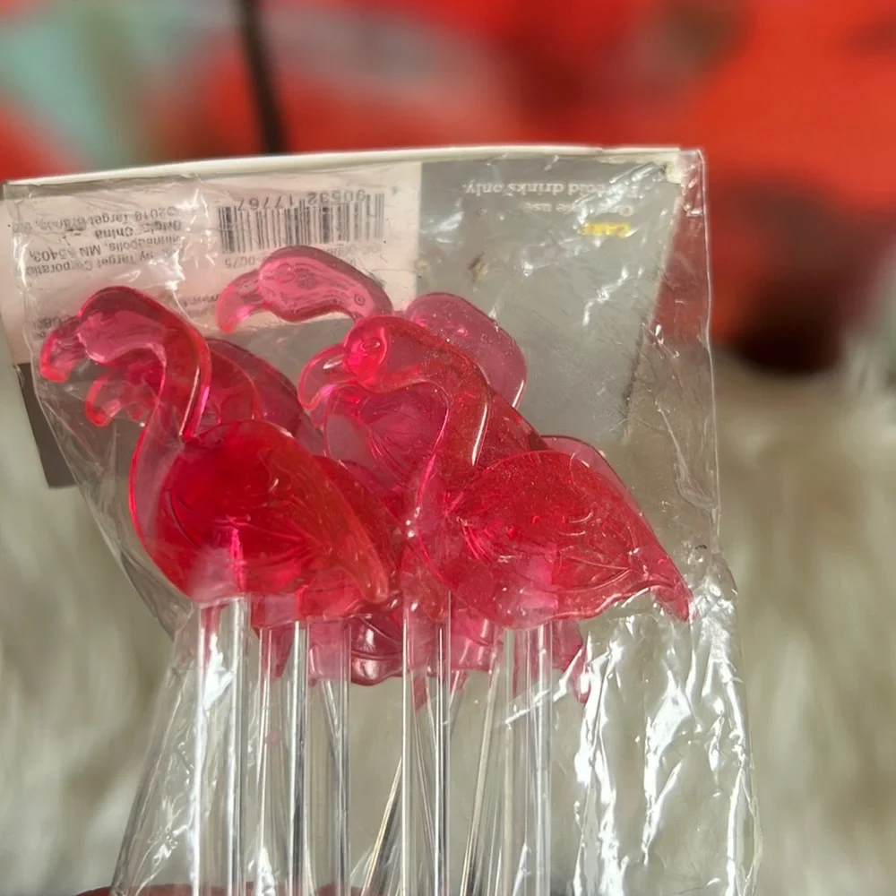 Pink Flamingo Swizzle Sticks 6 Count TARGET